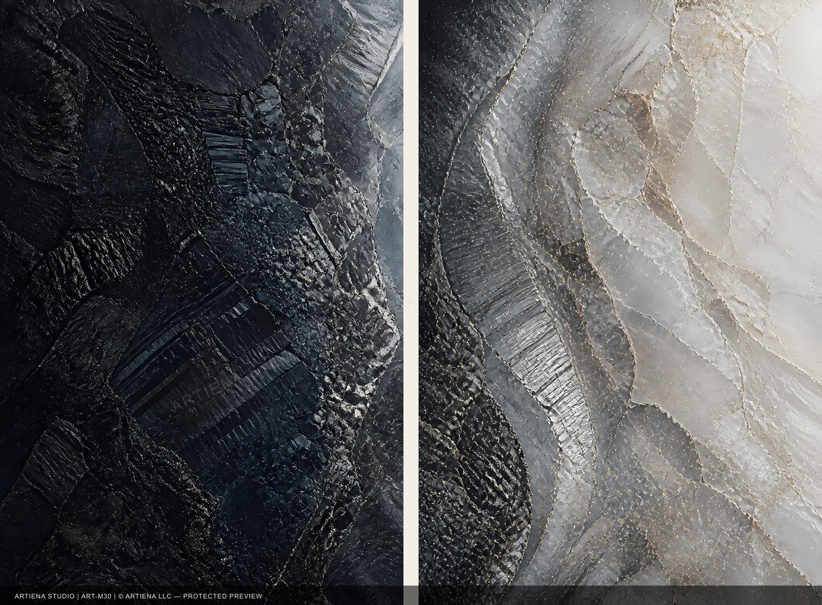 Before Light and After Light paired diptych by Artiena Studio