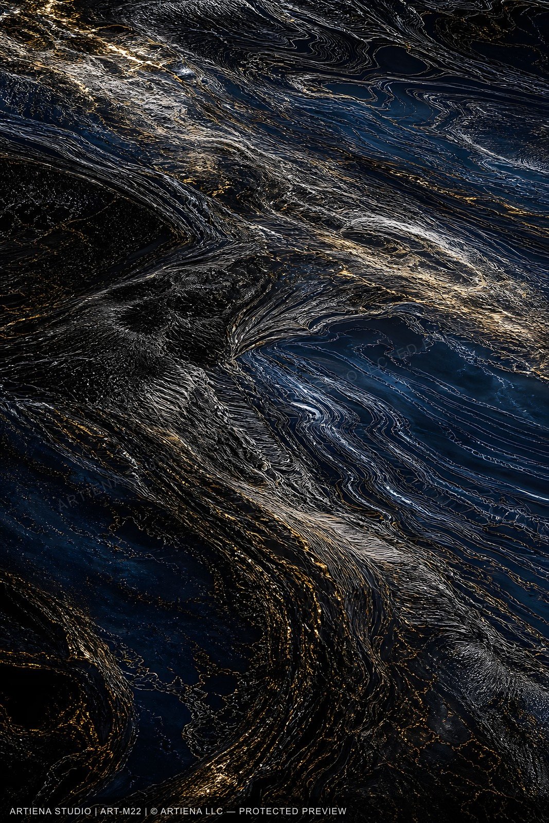 A Sea That Remembers No Shore by Artiena Studio, protected artwork preview